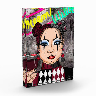 Dream Wild   Gothic Harlequin Jester Girl Fotoblock
