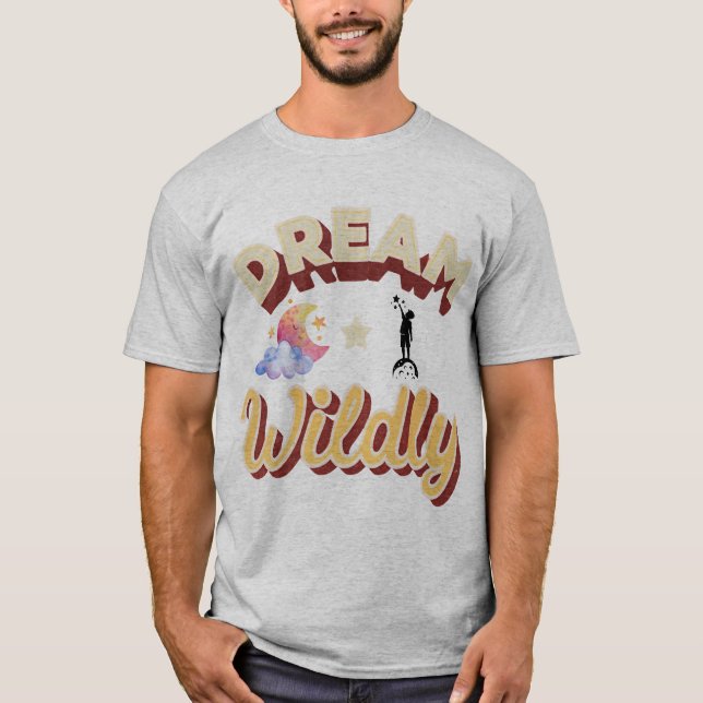 Dream Willy Ästhetische Retro Moon & Stars T - Shi T-Shirt (Vorderseite)
