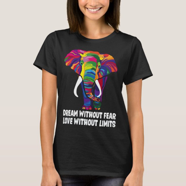 Dream Without Fear Love Without Limits  LGBT Pride T-Shirt (Vorderseite)