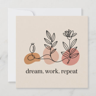 Dream. Work. Repeat Karte