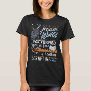 Dream World gemustertes Papier Kostenlose Schokola T-Shirt
