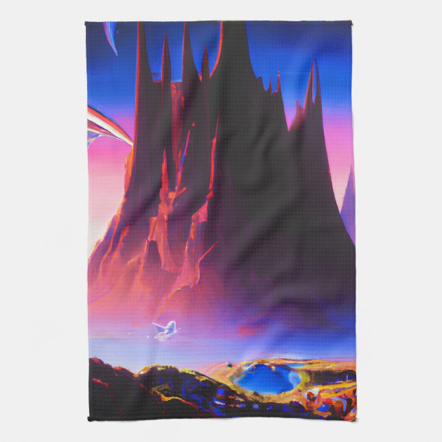 Dream World Oil Painting Geschirrtuch (Vertikal)