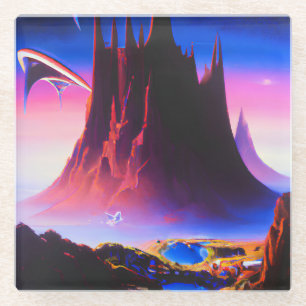 Dream World Oil Painting Glasuntersetzer