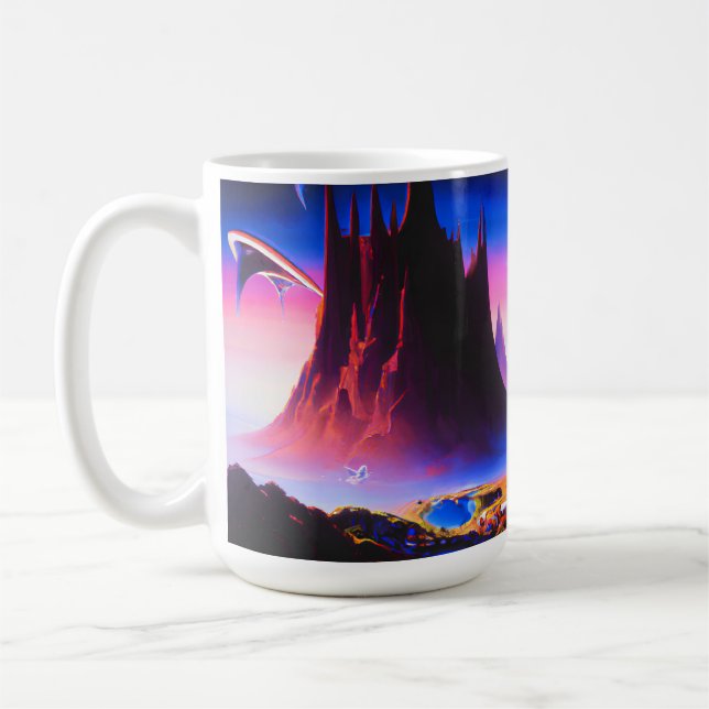 Dream World Oil Painting Kaffeetasse (Links)