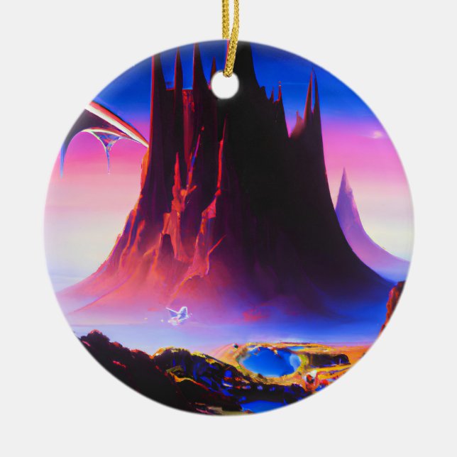 Dream World Oil Painting Keramik Ornament (Vorne)