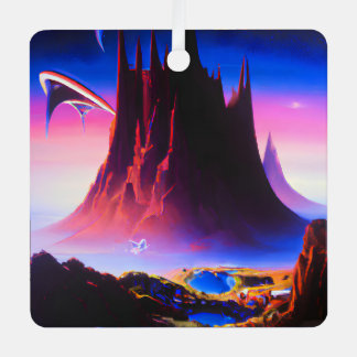 Dream World Oil Painting Ornament Aus Metall