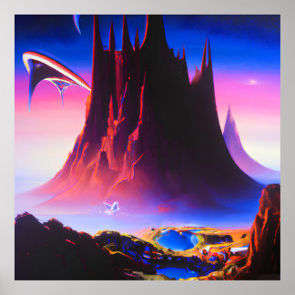 Dream World Oil Painting Poster