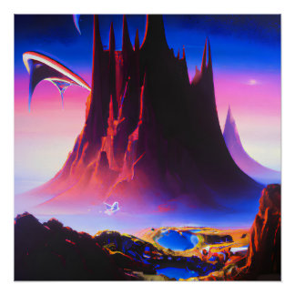 Dream World Oil Painting Poster