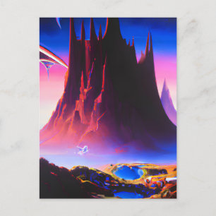 Dream World Oil Painting Postkarte