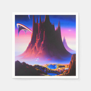 Dream World Oil Painting Serviette
