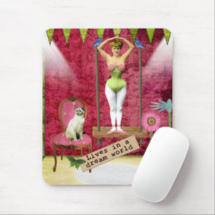 Dream World Vintag Funky Ballerina Altertümliche K Mousepad