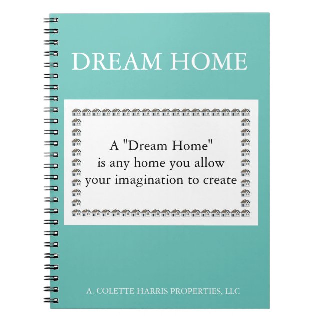 Dream Zuhause Quote - Design 1 Notebook Notizblock (Vorderseite)