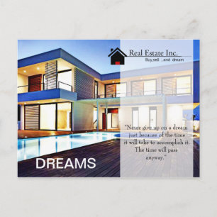 Dream Zuhause Real Anwesen Postkarte