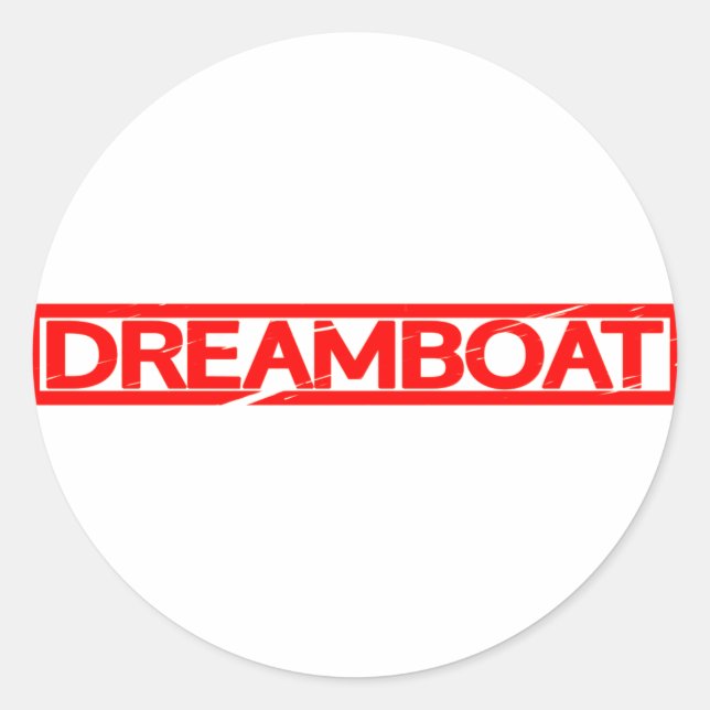 Dreamboat-Briefmarke Runder Aufkleber (Vorderseite)