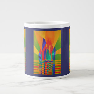 Dreamboat ein kubistischer Junk in Primärfarben Jumbo-Tasse
