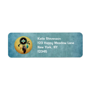 Dreamcatcher auf einem blau getexturierten Hinterg