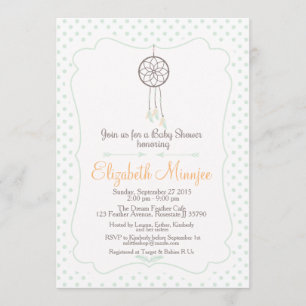 Dreamcatcher-Baby-Shower-Einladung in neutralen Fa Einladung