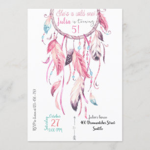 Dreamcatcher Birthday Invitation Einladung
