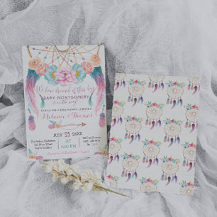 Dreamcatcher Boho Baby Shower Einladung Tribal