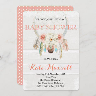 Dreamcatcher Boho Kinderdusche Einladung