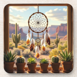 Dreamcatcher, Desert Canyons, Cacti Getränkeuntersetzer