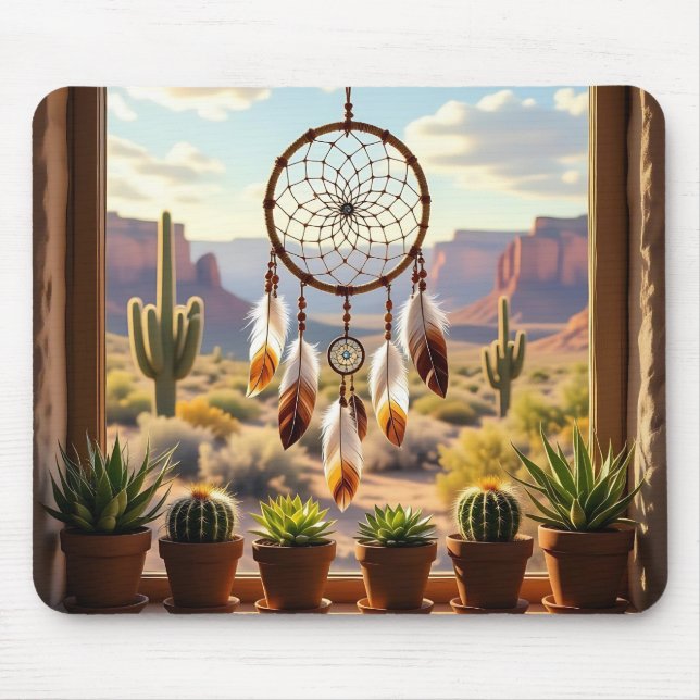 Dreamcatcher, Desert Canyons, Cacti   Mousepad (Vorne)