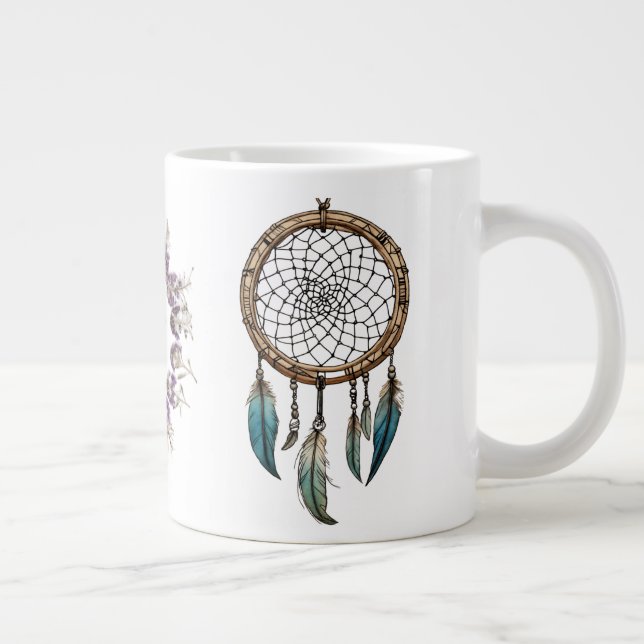 Dreamcatcher Design-Tasse Jumbo-Tasse (Rechts)