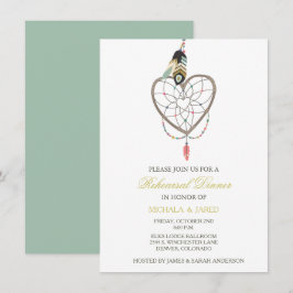 Dreamcatcher Feather Wedding Probe Einladung