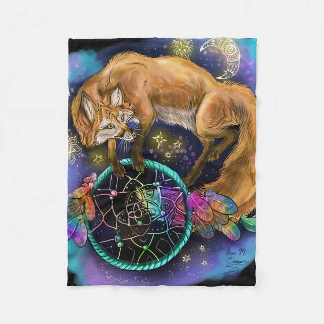 DreamCatcher Fox Fleecedecke (Vorderseite)