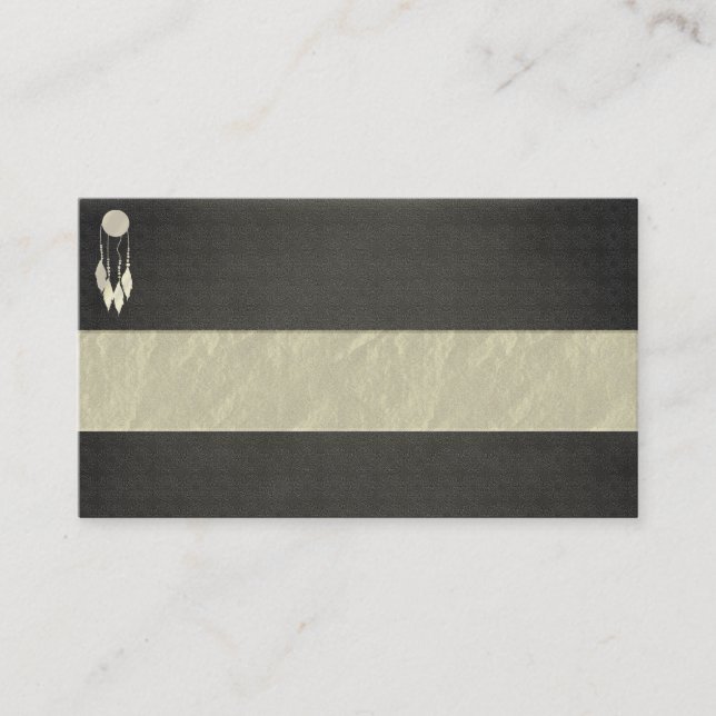 dreamcatcher, Gold, amerikanischer Ureinwohner, Visitenkarte (Vorderseite)