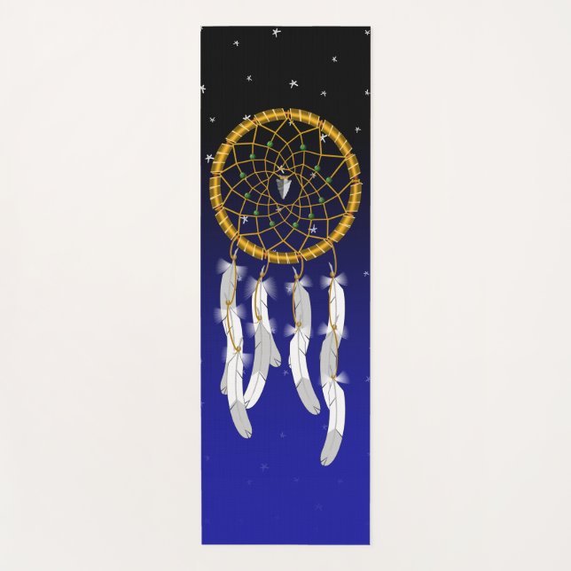 Dreamcatcher--Grüne Türkis Yoga Matte (Vorderseite)