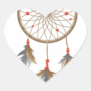 Dreamcatcher Herz-Aufkleber