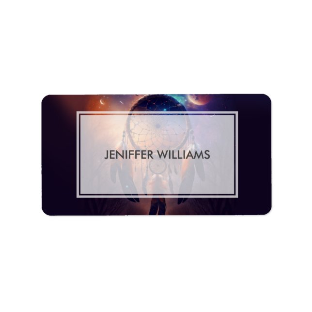 Dreamcatcher im Wald Adressaufkleber (Vorne)