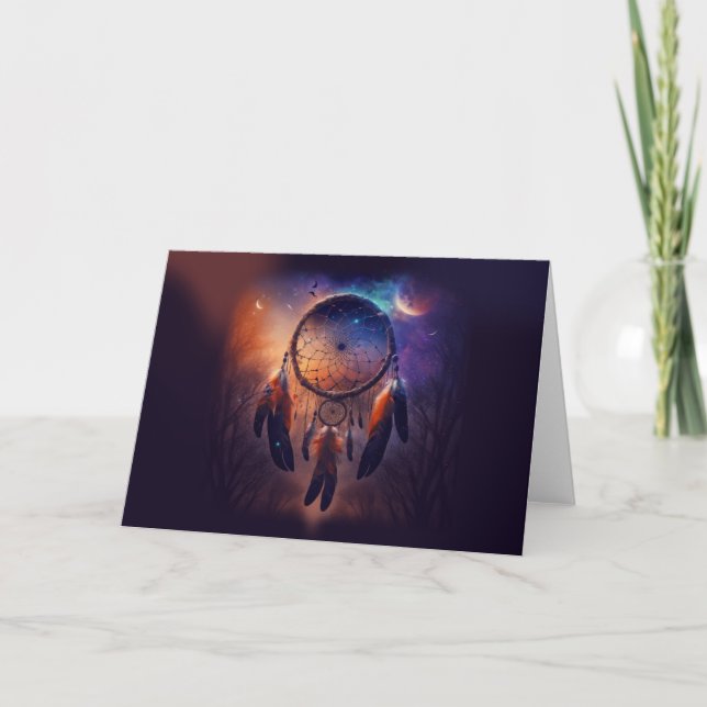 Dreamcatcher im Wald Karte (Vorderseite)