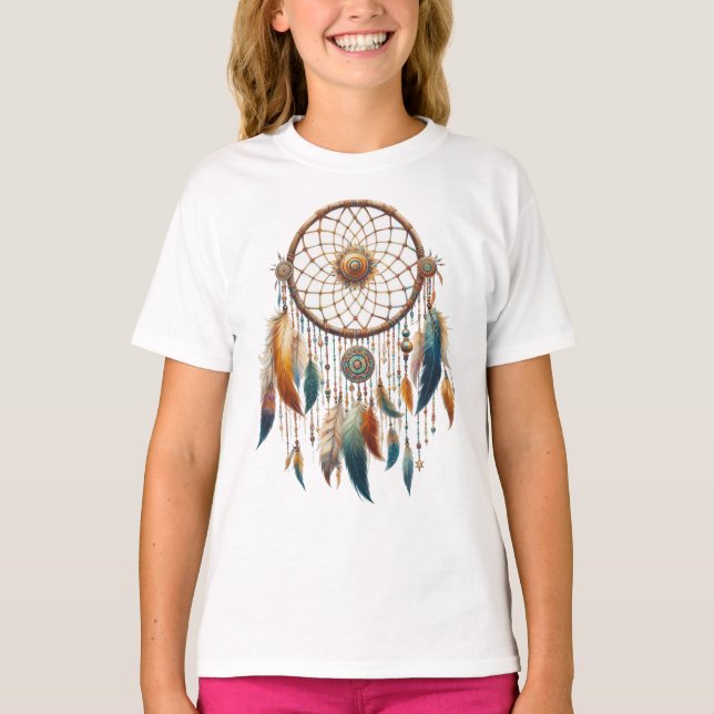 Dreamcatcher in einem Bohemischen Thema T-Shirt (Vorderseite)