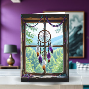 Dreamcatcher in Window Denken Sie an Sie Karte