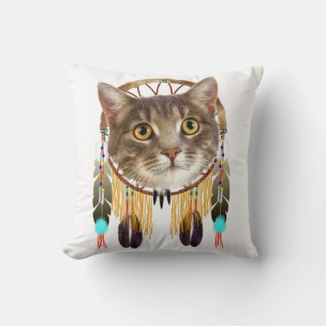 Dreamcatcher Miezekatze Kissen (Vorderseite)