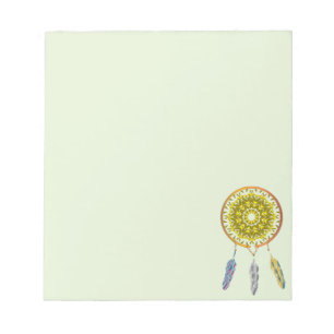 Dreamcatcher mit drei Federn Notizblock