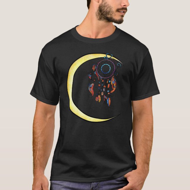 Dreamcatcher Native American Hoop Design T-Shirt (Vorderseite)