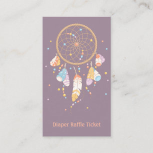 Dreamcatcher neue Babyparty-Windelraffle-Karte Begleitkarte