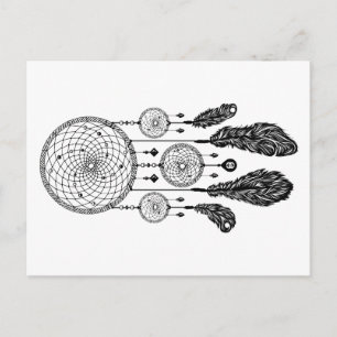 Dreamcatcher - Postkarte (weiß)