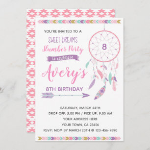 Dreamcatcher Schlummer-Party Einladung