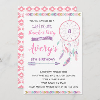 Dreamcatcher Schlummer-Party Einladung