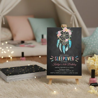 Dreamcatcher Sleepover jeder Altersgruppe Geburtst Einladung