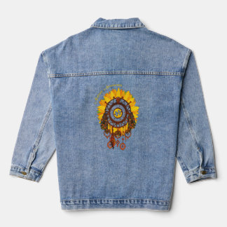 Dreamcatcher Sonnenblume Autismus Bewusstsein Puzz Jeansjacke