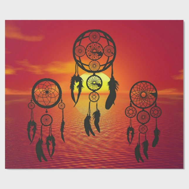 Dreamcatcher Sunset Geschenkpapier (Flach)