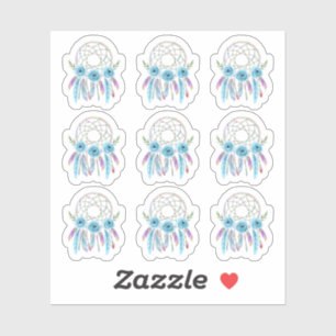 Dreamcatcher Wasserfarbe Feder Boho Planerblatt Aufkleber