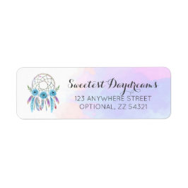 Dreamcatcher Watercolor Boho Chic Rücksendeadresse