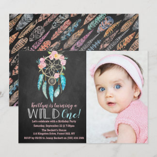 Dreamcatcher Wild Ein Foto Einladung zum Geburtsta