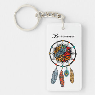 Dreamcatcher wildes personalisiertes schlüsselanhänger
